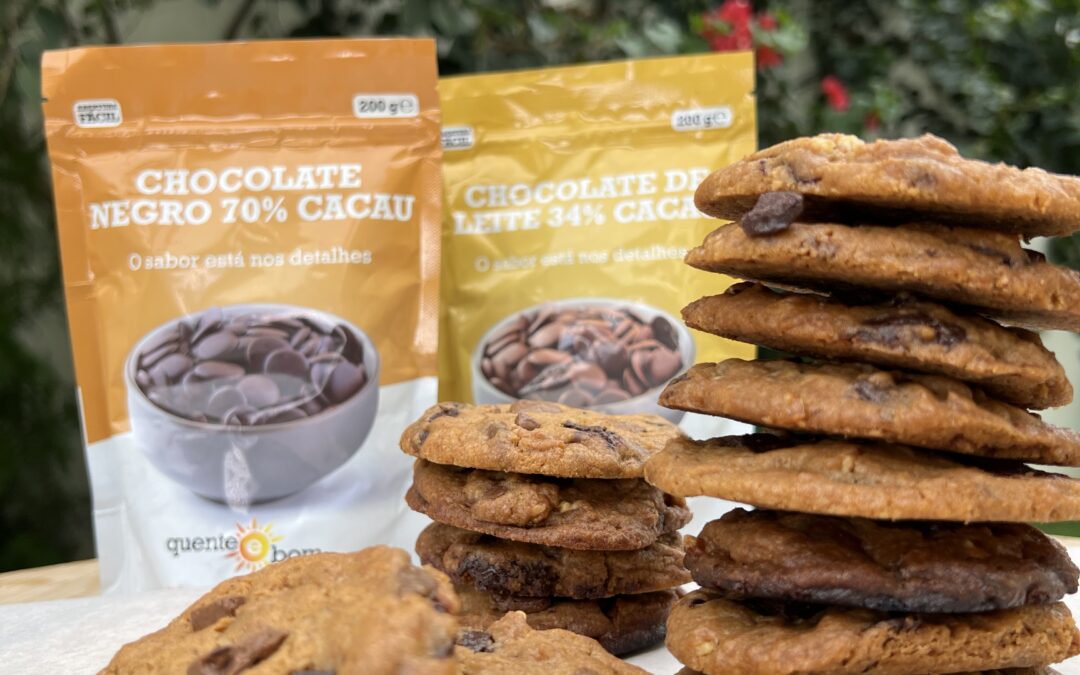 Cookies com chocolate e nozes